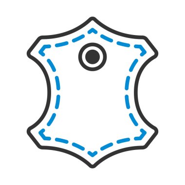 Deri İşareti Simgesi. Renk Doldurma Tasarımı ile Düzenlenebilir Kalın Tasarım. Vektör İllüstrasyonu.