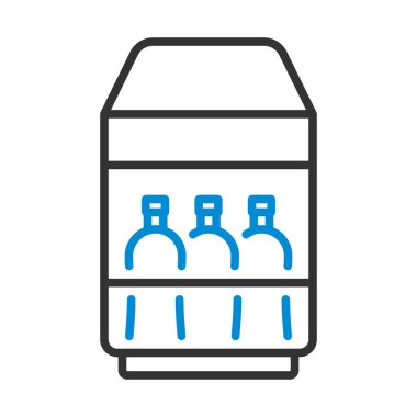 Futbol sahasındaki şişe kutusunun ikonu. Renk Doldurma Tasarımı ile Düzenlenebilir Kalın Tasarım. Vektör İllüstrasyonu.