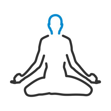 Lotus Poz Simgesi. Renk Doldurma Tasarımı ile Düzenlenebilir Kalın Tasarım. Vektör İllüstrasyonu.