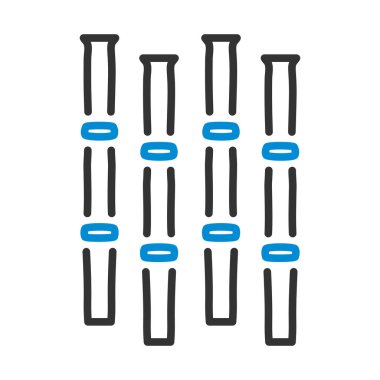 Bambu Dalları Simgesi. Renk Doldurma Tasarımı ile Düzenlenebilir Kalın Tasarım. Vektör İllüstrasyonu.