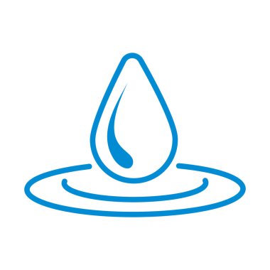 Su Damlası Simgesi. Renk Doldurma Tasarımı ile Düzenlenebilir Kalın Tasarım. Vektör İllüstrasyonu.