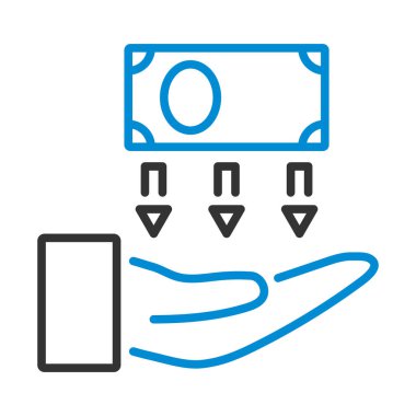 Yatırım Simgesi İade Et. Renk Doldurma Tasarımı ile Düzenlenebilir Kalın Tasarım. Vektör İllüstrasyonu.