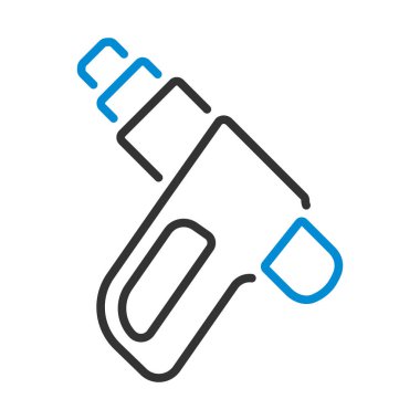 Elektrik Endüstrisi Kurutma Simgesi. Düzenlenebilir genişlikte kalın tasarım. Vektör İllüstrasyonu.