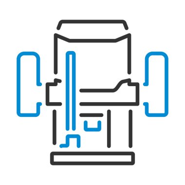 Pompa Değirmeni Kesicisi 'nin Icon' u. Düzenlenebilir genişlikte kalın tasarım. Vektör İllüstrasyonu.