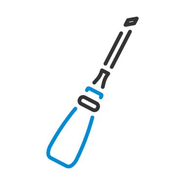 Keski Simgesi. Renk Doldurma Tasarımı ile Düzenlenebilir Kalın Tasarım. Vektör İllüstrasyonu.