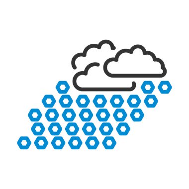 Yaşasın Simge. Renk Doldurma Tasarımı ile Düzenlenebilir Kalın Tasarım. Vektör İllüstrasyonu.