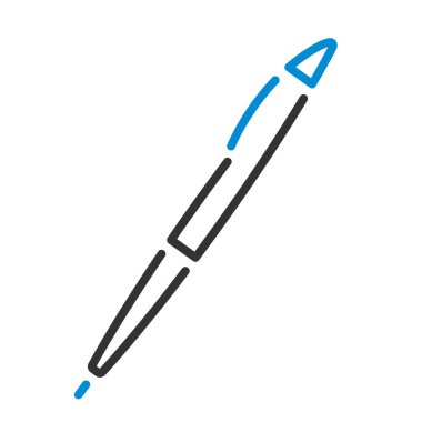 Pen Icon. Editable Bold Outline With Color Fill Design. Vector Illustration.