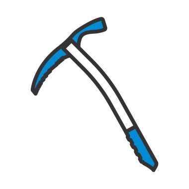 Ice Axe Icon. Editable Bold Outline With Color Fill Design. Vector Illustration. clipart
