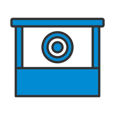 Ödül Atış Menzili Simgesi. Renk Doldurma Tasarımı ile Düzenlenebilir Kalın Tasarım. Vektör İllüstrasyonu.