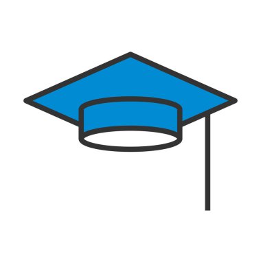 Sınıf Kara Tahta Simgesi. Renk Doldurma Tasarımı ile Düzenlenebilir Kalın Tasarım. Vektör İllüstrasyonu.