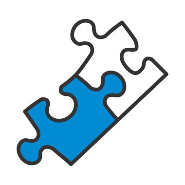 Bebek Bulmaca Simgesi. Renk Doldurma Tasarımı ile Düzenlenebilir Kalın Tasarım. Vektör İllüstrasyonu.