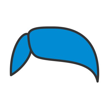 Erkek Kuaför Simgesi. Renk Doldurma Tasarımı ile Düzenlenebilir Kalın Tasarım. Vektör İllüstrasyonu.