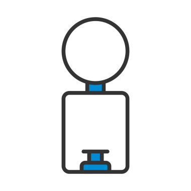 Çöp Kutusu Simgesi. Renk Doldurma Tasarımı ile Düzenlenebilir Kalın Tasarım. Vektör İllüstrasyonu.