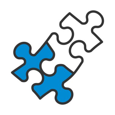 Bulmaca Kararı Simgesi. Renk Doldurma Tasarımı ile Düzenlenebilir Kalın Tasarım. Vektör İllüstrasyonu.