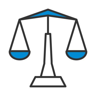 Ölçek Simgesi. Renk Doldurma Tasarımı ile Düzenlenebilir Kalın Tasarım. Vektör İllüstrasyonu.