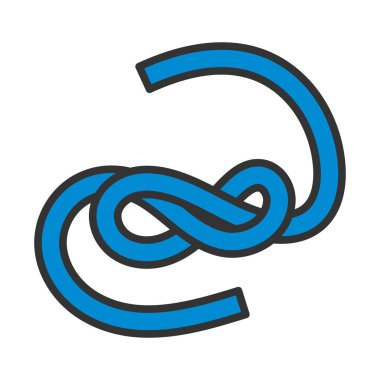 İp ikonu. Renk Doldurma Tasarımı ile Düzenlenebilir Kalın Tasarım. Vektör İllüstrasyonu.