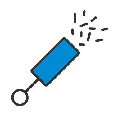 Parti Petard Simgesi. Renk Doldurma Tasarımı ile Düzenlenebilir Kalın Tasarım. Vektör İllüstrasyonu.