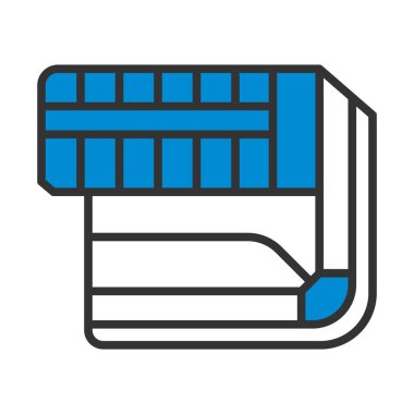 Barbut Tablosu Simgesi. Renk Doldurma Tasarımı ile Düzenlenebilir Kalın Tasarım. Vektör İllüstrasyonu.