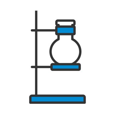 Kimya ikonu şişesi ayakta duruyordu. Renk Doldurma Tasarımı ile Düzenlenebilir Kalın Tasarım. Vektör İllüstrasyonu.