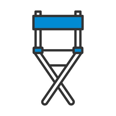 Yönetmen Simgesi. Renk Doldurma Tasarımı ile Düzenlenebilir Kalın Tasarım. Vektör İllüstrasyonu.