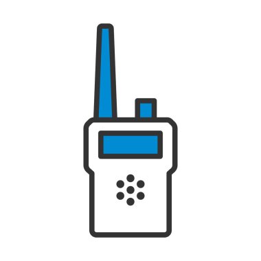 Taşınabilir Radyo Simgesi. Renk Doldurma Tasarımı ile Düzenlenebilir Kalın Tasarım. Vektör İllüstrasyonu.