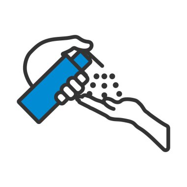 Sıvı sabun ikonu dağıtıcısı. Renk Doldurma Tasarımı ile Düzenlenebilir Kalın Tasarım. Vektör İllüstrasyonu.