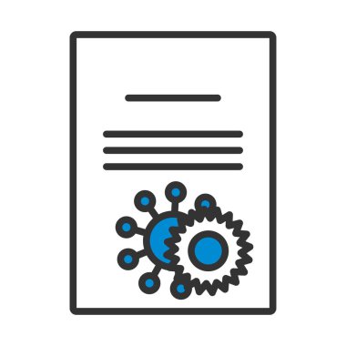 Coronavirus Sertifika Simgesi yok. Renk Doldurma Tasarımı ile Düzenlenebilir Kalın Tasarım. Vektör İllüstrasyonu.