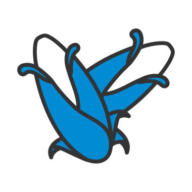 Mısır Simgesi. Renk Doldurma Tasarımı ile Düzenlenebilir Kalın Tasarım. Vektör İllüstrasyonu.