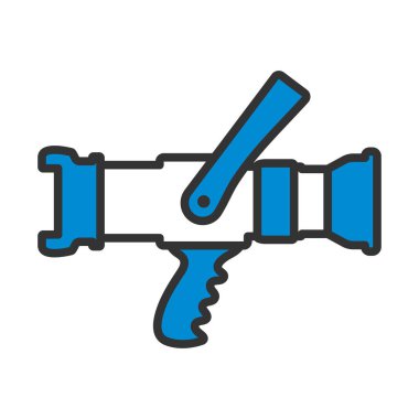 Yangın hortumu simgesi. Renk Doldurma Tasarımı ile Düzenlenebilir Kalın Tasarım. Vektör İllüstrasyonu.