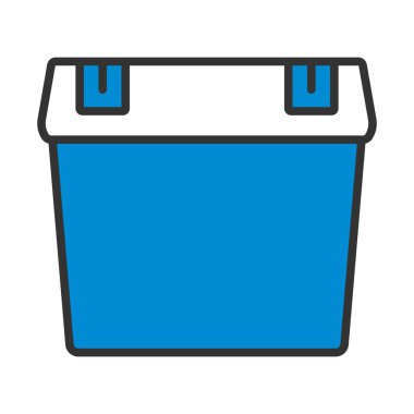 Balıkçılık Kutusu Simgesi. Renk Doldurma Tasarımı ile Düzenlenebilir Kalın Tasarım. Vektör İllüstrasyonu.