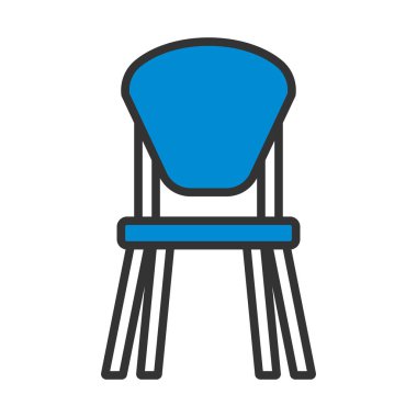 Çocuk Sandalyesi Simgesi. Renk Doldurma Tasarımı ile Düzenlenebilir Kalın Tasarım. Vektör İllüstrasyonu.