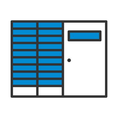 Konferans Odası Simgesi. Renk Doldurma Tasarımı ile Düzenlenebilir Kalın Tasarım. Vektör İllüstrasyonu.