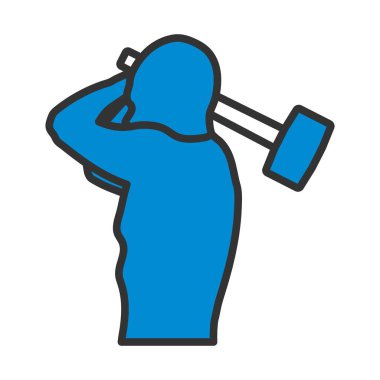 Labor Day Icon. Editable Bold Outline With Color Fill Design. Vector Illustration.