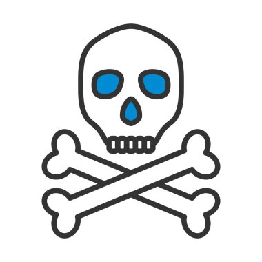 Zehir Simgesi Simgesi. Renk Doldurma Tasarımı ile Düzenlenebilir Kalın Tasarım. Vektör İllüstrasyonu.