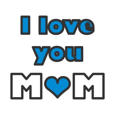 Mother's Day Icon. Editable Bold Outline With Color Fill Design. Vector Illustration.