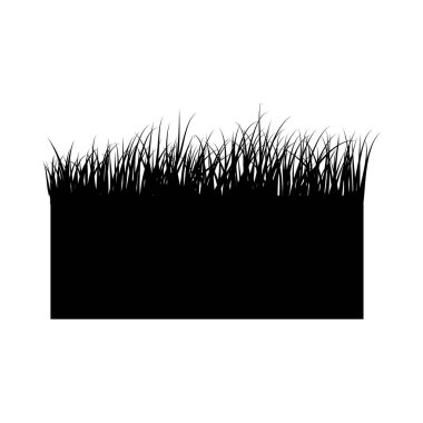 Grunge çim kenarı silueti. Cadılar Bayramı tasarımları için uygun. Vektör illüstrasyonu.
