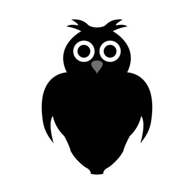 Cadılar Bayramı temalı baykuş unsurun kutlu olsun. Vektör illüstrasyonu.