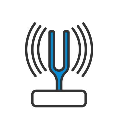 Fork Simgesi Ayarlanıyor. Renk Doldurma Tasarımı ile Düzenlenebilir Kalın Tasarım. Vektör İllüstrasyonu.