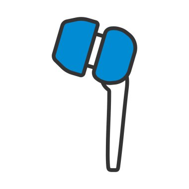 Kulaklık Simgesi. Renk Doldurma Tasarımı ile Düzenlenebilir Kalın Tasarım. Vektör İllüstrasyonu.