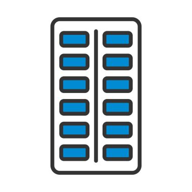 Suluboya Resim Kutusu Simgesi. Renk Doldurma Tasarımı ile Düzenlenebilir Kalın Tasarım. Vektör İllüstrasyonu.