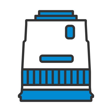 Fotoğraf Makinesinin Geniş Mercekli Simgesi. Renk Doldurma Tasarımı ile Düzenlenebilir Kalın Tasarım. Vektör İllüstrasyonu.