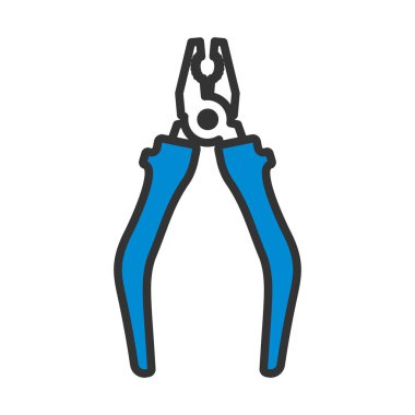 Kerpeten ikonu. Renk Doldurma Tasarımı ile Düzenlenebilir Kalın Tasarım. Vektör İllüstrasyonu.