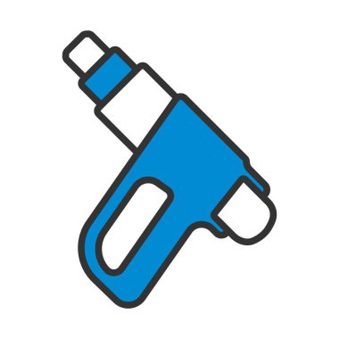 Elektrik Endüstrisi Kurutma Simgesi. Renk Doldurma Tasarımı ile Düzenlenebilir Kalın Tasarım. Vektör İllüstrasyonu.