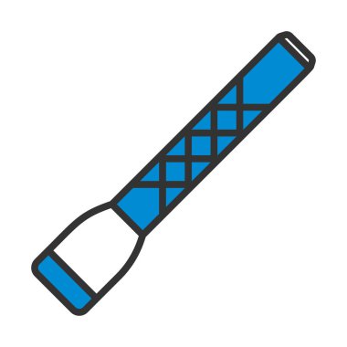 Polis Fener Simgesi. Renk Doldurma Tasarımı ile Düzenlenebilir Kalın Tasarım. Vektör İllüstrasyonu.