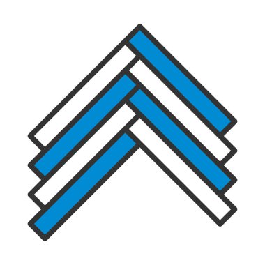 Parke Simgesi. Renk Doldurma Tasarımı ile Düzenlenebilir Kalın Tasarım. Vektör İllüstrasyonu.