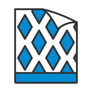 Duvar Kağıdı Simgesi. Renk Doldurma Tasarımı ile Düzenlenebilir Kalın Tasarım. Vektör İllüstrasyonu.