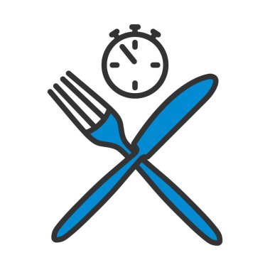 Fast Lunch Icon. Editable Bold Outline With Color Fill Design. Vector Illustration.