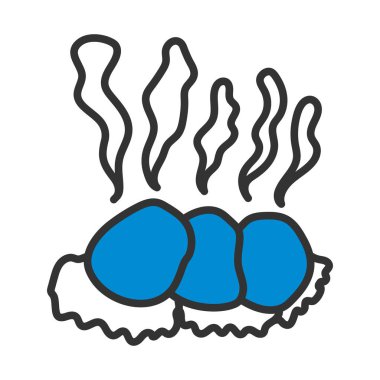 Tabakta tüten pirzola ikonu. Renk Doldurma Tasarımı ile Düzenlenebilir Kalın Tasarım. Vektör İllüstrasyonu.