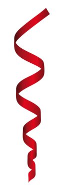 Kıvrımlı kurdele elementi. Vektör illüstrasyonu.