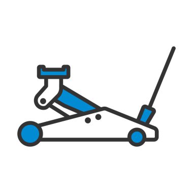 Hidrolik Jack Icon. Renk Doldurma Tasarımı ile Düzenlenebilir Kalın Tasarım. Vektör İllüstrasyonu.